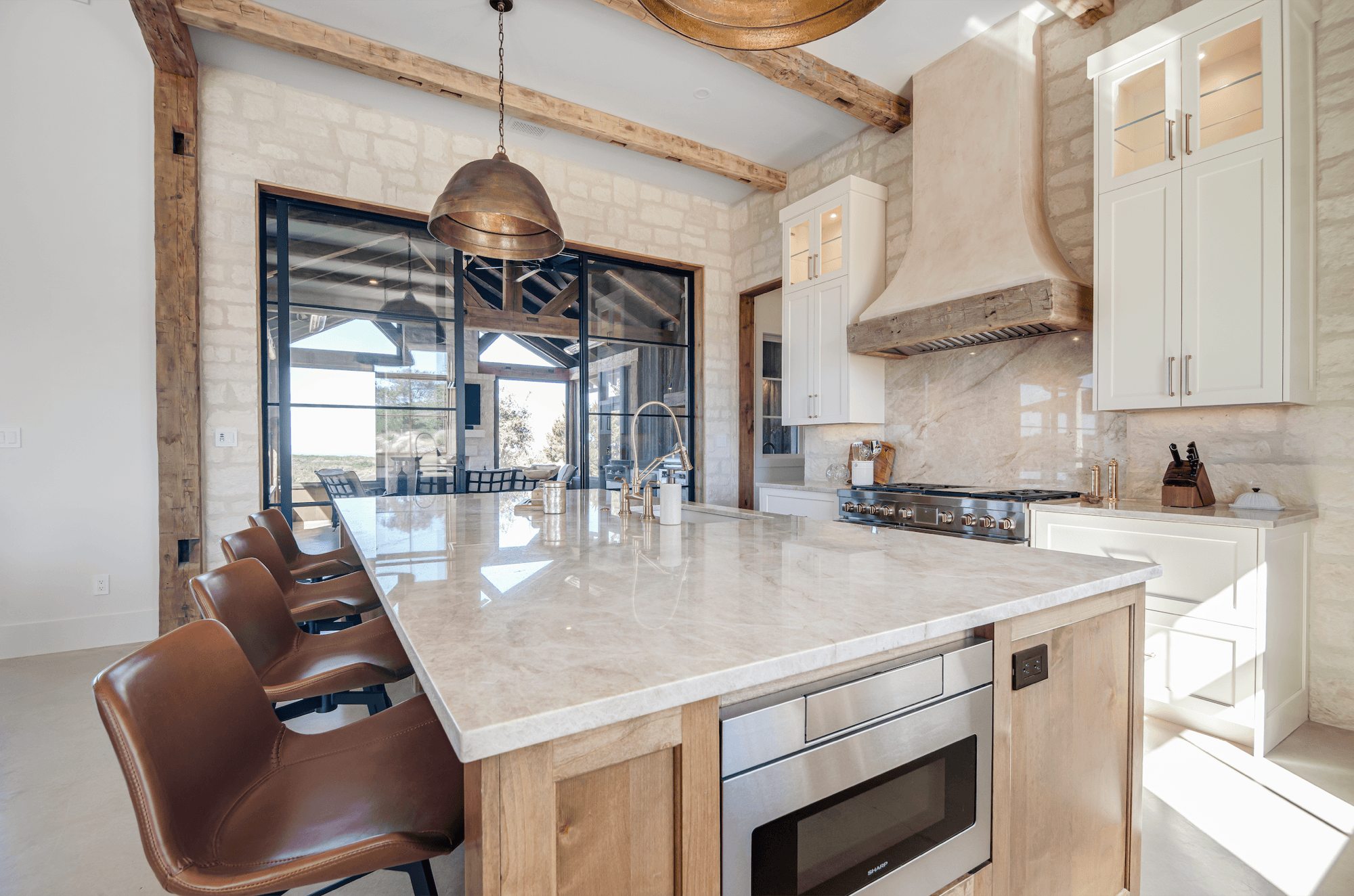 Frameless European cabinets — Jackson House Round Mountain